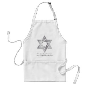 Silver Star of David Apron