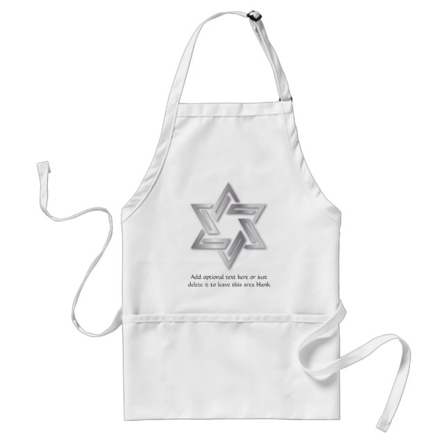 Silver Star of David Apron (Front)