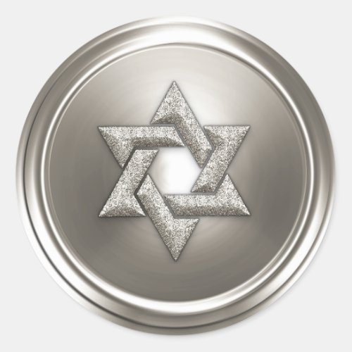 Silver Star of David Envelope Seal