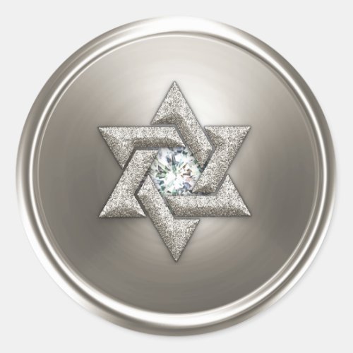 Silver Star of David Envelope Seal