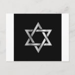 Silver Star of David- Jewish Postcard<br><div class="desc">Silver Star of David- Jewish</div>