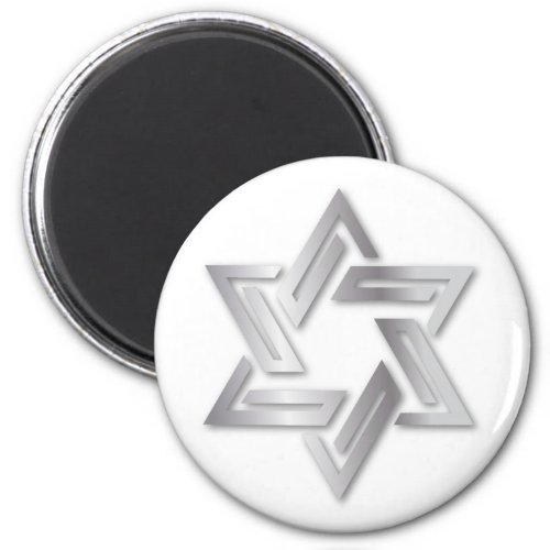 Silver Star of David Magnet