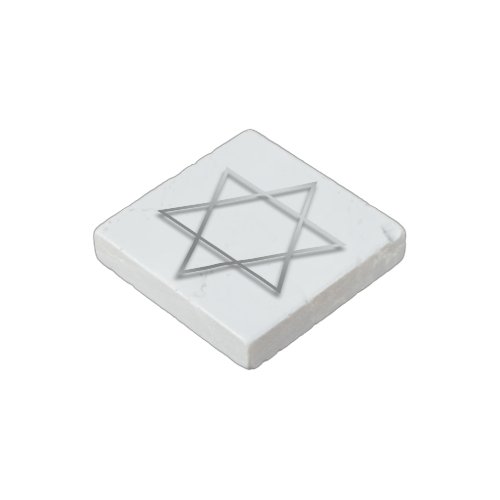 Silver Star of David Stone Magnet