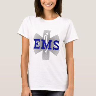 Silver Star of Life with Blue EMS T-Shirt