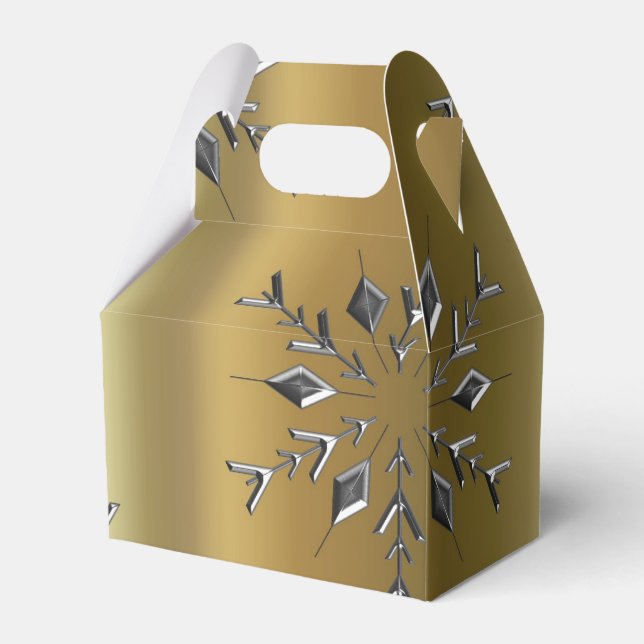 Silver Star on Gold Favor Boxes (Back Side)