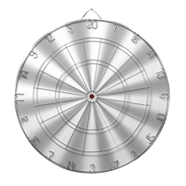 Silver Starburst Dartboard With Darts (Front)