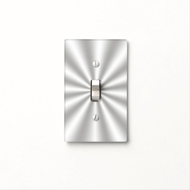 Silver Starburst Light Switch Cover (In Situ)