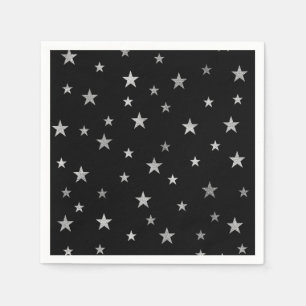 Silver Stars and black Napkins