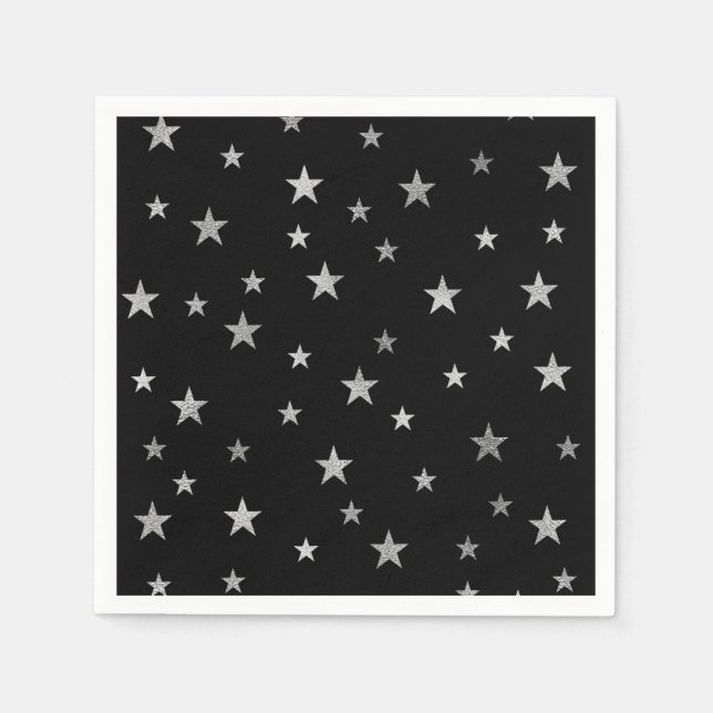 Silver Stars and black Napkins (Front)