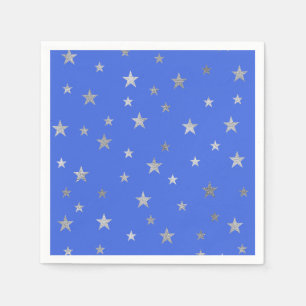 Silver Stars and royal blue Napkins