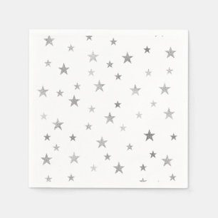 Silver Stars and white Napkins