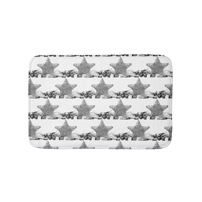 ***SILVER STARS*** BATH MAT (Front)