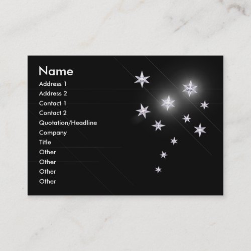 Silver Stars - Chubby Business Card