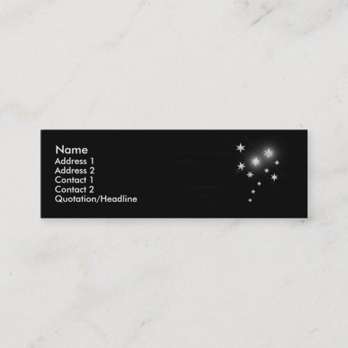 Silver Stars - Skinny Business Card