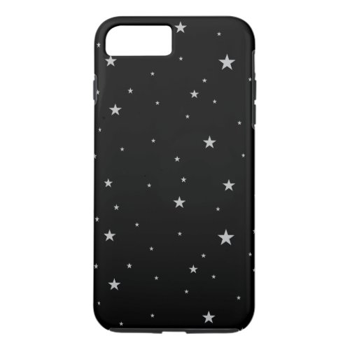 Silver Stars On Black iPhone 8 Plus7 Plus Case