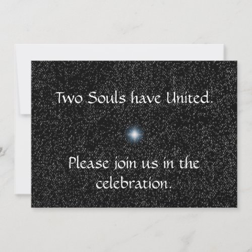Silver Stars on Black Wedding Invitations