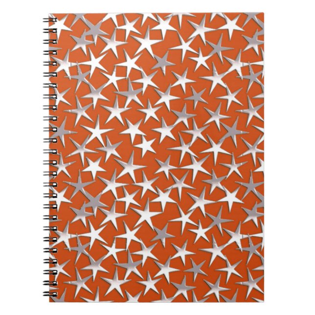 Silver stars on copper notebook (Front)