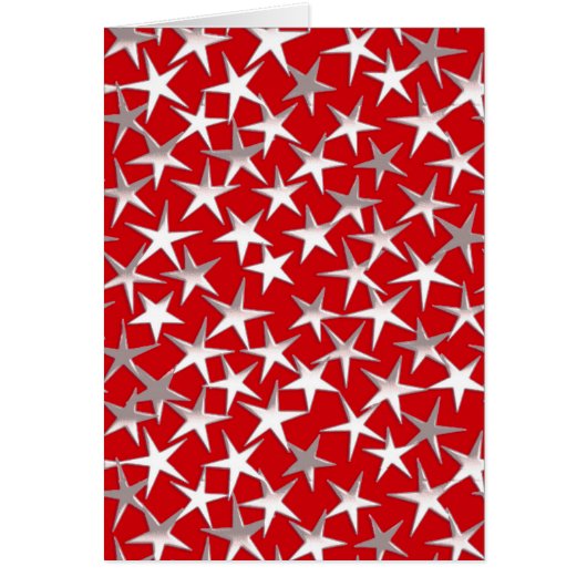 Silver stars on dark red cards (Front)