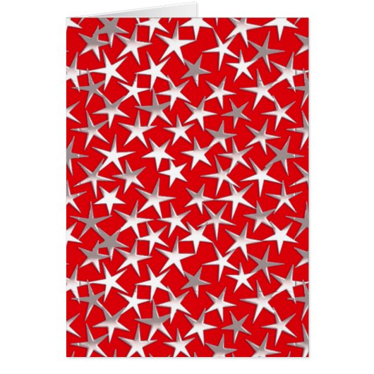 Silver stars on dark red cards (Front)