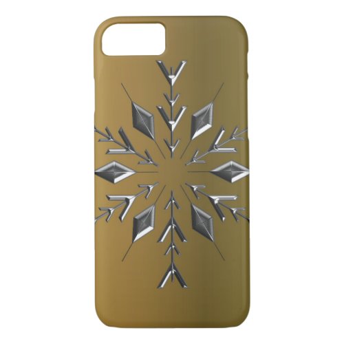 Silver Stars On Gold Christmas iPhone 87 Case