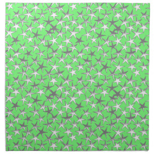 Silver stars, on lime green napkin