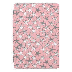 Silver stars, on shell pink case for the iPad mini
