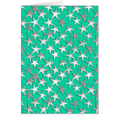 Silver stars on turquoise (Front)