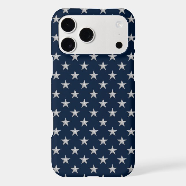 Silver Stars Pattern Case-Mate iPhone Case (Back)