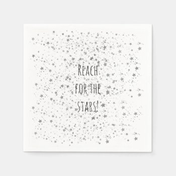 Silver Stars Personalized Paper Napkins by peacefuldreams at Zazzle