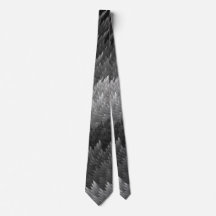 Silver Steel Grey Feather Pattern Tie