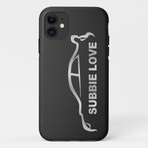 Silver STI Silhouette Logo iPhone 11 Case