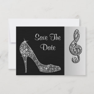 Silver Stiletto & Treble Cleft 30th Save The Date
