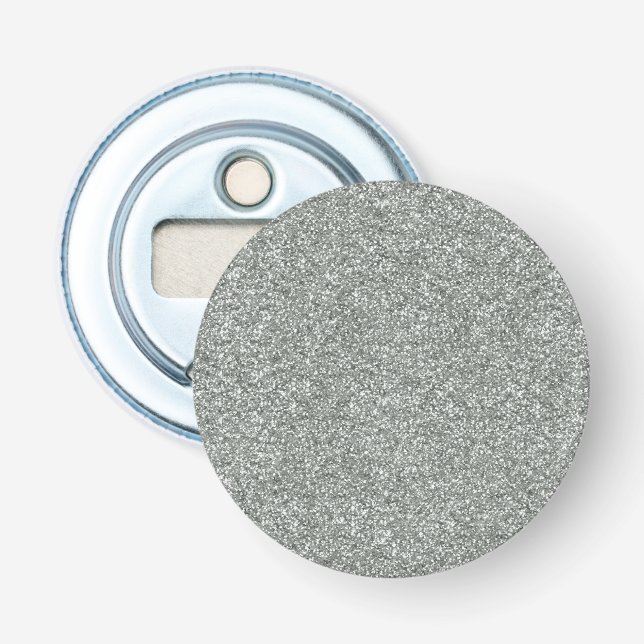 Silver Stone Gary Gold Marble Purple Glitter Bottle Opener (Front)