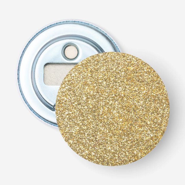Silver Stone Gary Gold Marble Purple Glitter Bottle Opener (Front)