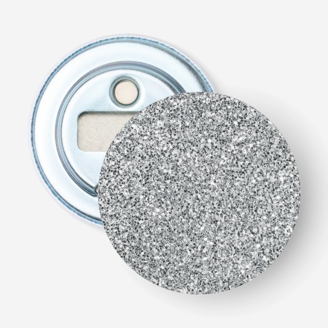 Silver Stone Gary Gold Marble Purple Glitter Bottle Opener (Front)
