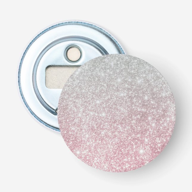 Silver Stone Gary Gold Marble Purple Glitter Bottle Opener (Front)