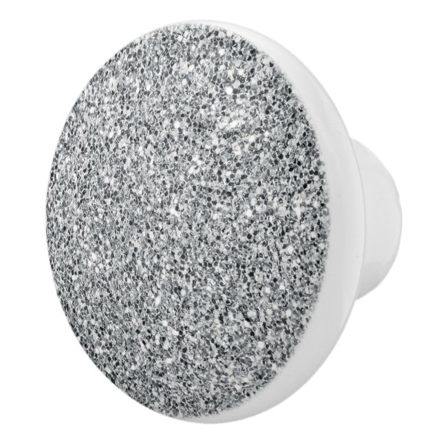 Silver Stone Gary Gold Marble Purple Glitter Ceram Ceramic Knob (Right)