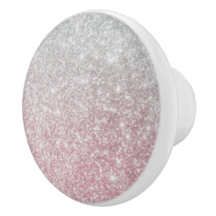 Silver Stone Gary Gold Marble Purple Glitter Ceram Ceramic Knob