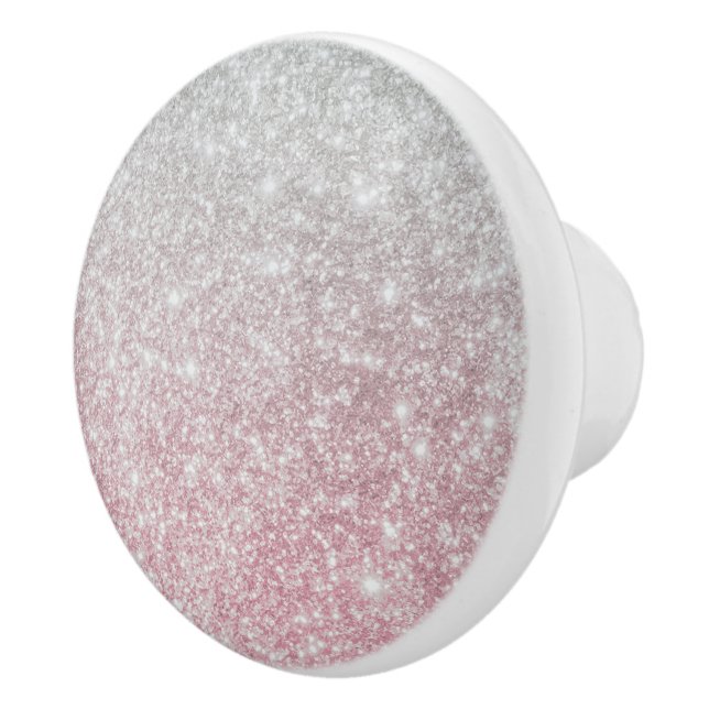 Silver Stone Gary Gold Marble Purple Glitter Ceram Ceramic Knob (Right)