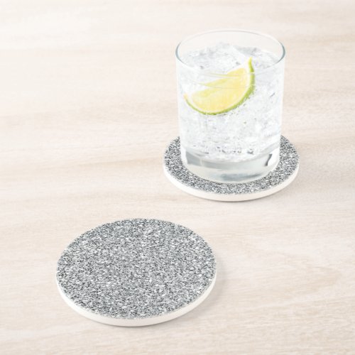 Silver Stone Gary Gold Marble Purple Glitter Coaster