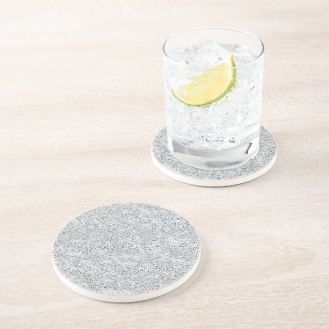 Silver Stone Gary Gold Marble Purple Glitter Coaster (Side)