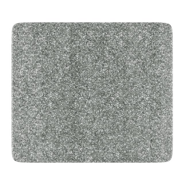 Silver Stone Gary Gold Marble Purple Glitter Cutting Board (Front)