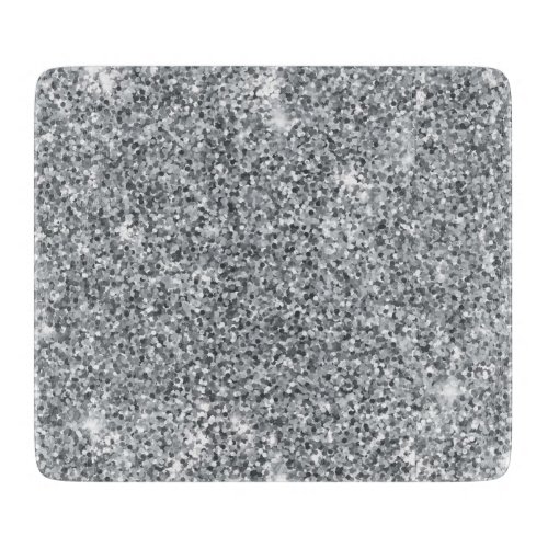 Silver Stone Gary Gold Marble Purple Glitter Cutting Board