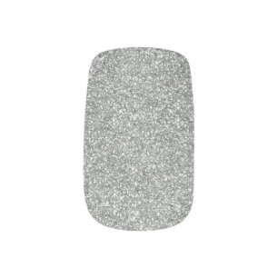 Silver Stone Gary Gold Marble Purple Glitter Minx Nail Art