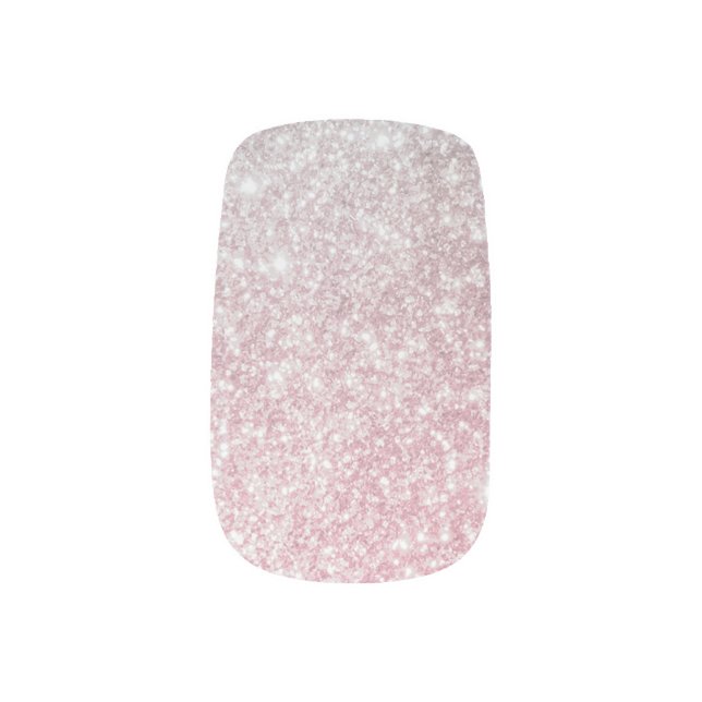 Silver Stone Gary Gold Marble Purple Glitter Minx Nail Art (Left Thumb)