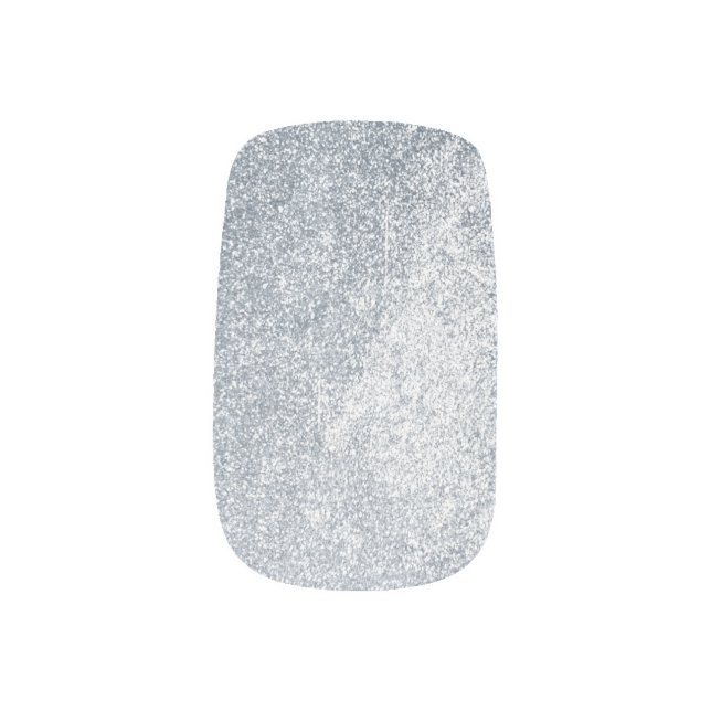 Silver Stone Gary Gold Marble Purple Glitter Minx Nail Art (Left Thumb)