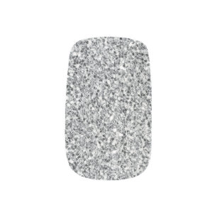 Silver Stone Gary Gold Marble Purple Glitter Minx Nail Art