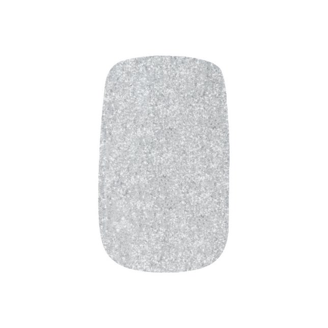 Silver Stone Gary Gold Marble Purple Glitter Minx Nail Art (Left Thumb)