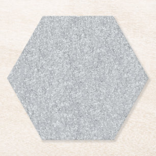 Silver Stone Gary Gold Marble Purple Glitter Paper Coaster