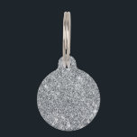 Silver Stone Gary Gold Marble Purple Glitter Pet ID Tag<br><div class="desc">Silver Stone Gary Gold Marble Purple Glitter Pet ID tag</div>